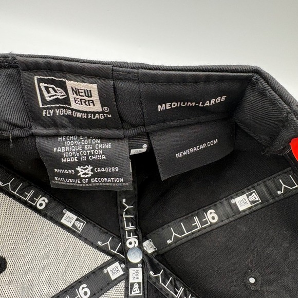 New Era San Francisco Giants MLB Baseball Snapback Hat City Script Black Orange - Picture 9 of 10